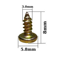 Ốc Vít Nhọn M3 Đinh Ốc Ren Xoắn 3ly Dài 8mm, 14mm - Ốc Màu Vàng