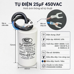 Tụ Đề Máy Bơm Tinh Chi 25uF 450V