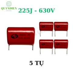 Tụ kẹo Nâu đỏ CBB22 225J 630V