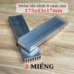 Nhôm Tản Nhiệt 8 Cánh Nhỏ 175x43x17mm