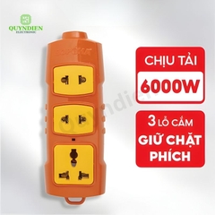 K10 - Ổ Cắm Siêu Tải 3 Lỗ Thẳng 6000W - VAT - ( VT0468 ) Ổ cắm siêu chịu tải P6000W