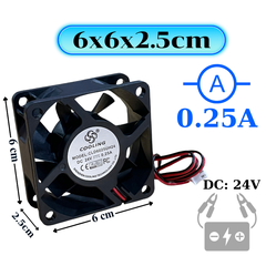 Quạt tản nhiệt 24v (DC) 6x6 8x8 9x9 quạt không chổi than