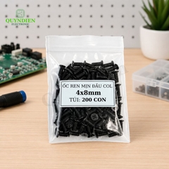 Ốc Vít Đầu COL M4 Ren Mịn 4mm Dài 8mm Đen