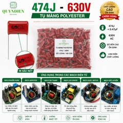 Tụ Kẹo Nâu Đỏ CBB22 474J 630V