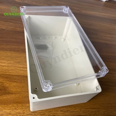 Hộp nhựa ABS điện tử 200x120x80mm màu Trắng nắp Trong Vy Anh