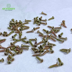 Ốc Vít Nhọn M3x12mm Đầu Tròn Ren Xoắn Mạ Vàng - 1.000 Con