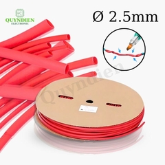 Gen co nhiệt size 2.5mm màu đỏ