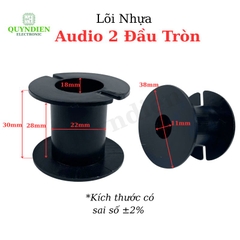 Lõi Nhựa Audio 2 Đầu Tròn Quấn Cuộn Cảm Phân Tần Loa - Màu Đen