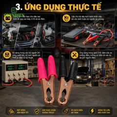 Kẹp Bình Ắc Quy 75A Mạ Đồng Đỏ Đen