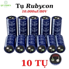 Tụ hóa lọc nguồn Rubycon 80v 10.000uf dùng trong thiết bị âm thanh, nguồn xung