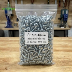 Ốc Vít Đầu Dù Ren Mịn M5=5x10mm Màu Trắng