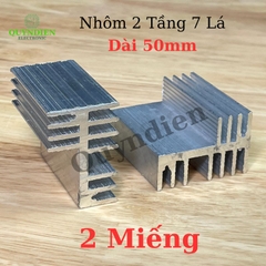 Nhôm Tản Nhiệt 2 Tầng 7 Cánh 50x44x29mm