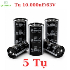 Tụ hóa lọc nguồn 10.000uf - 63v màu đen dùng trong thiết bị âm thanh, nguồn xung, và các mạch điện công suất lớn
