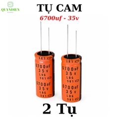 Tụ lộc nguồn LBG 6700uF 35V màu CAM chân mềm (18x40mm)