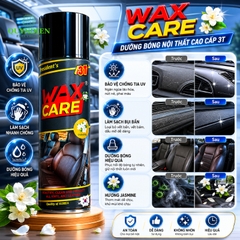Xịt Đánh Bóng Da, Gỗ WAXCARE 3T - Thùng 12 Chai