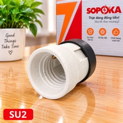 Đuôi Đèn Sứ Ren Vặn Xoáy E27 Chịu Nhiệt Cao SOPOKA