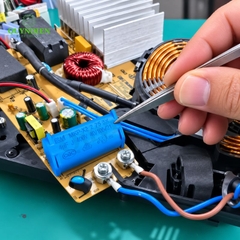 Tụ Bếp Từ 4uF 275VAC 400VDC Màu Xanh Loại Đứng