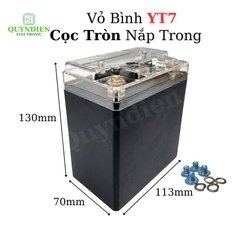 Vỏ Bình Đề Xe Máy YT7 Cọc Tròn Nắp Trong