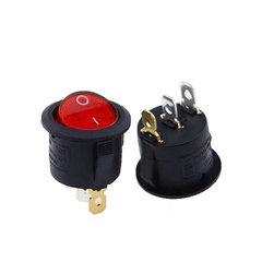 Công Tắc Tròn Có Đèn KCD1  6A-250V lỗ khoét 21mm - Linh kiện điện tử Quỳnh Diễn