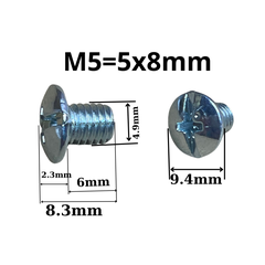 Ốc vít M5 dài 8mm ren mịn đầu dù Túi 100 con=151g