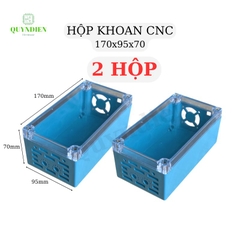 Hộp nhựa Phay sẵn VY ANH 170x95x70mm Xanh nắp Trong