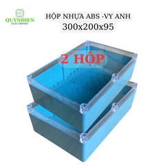 Hộp Nhựa Vy Anh 300x200x95mm Màu Xanh Nắp Trong