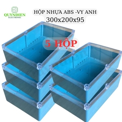 Hộp Nhựa Vy Anh 300x200x95mm Màu Xanh Nắp Trong