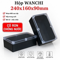 Hộp Nhựa ABS WANCHI 240x160x90mm Màu Đen Nắp Trong