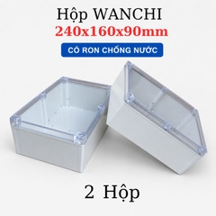 Hộp Nhựa ABS chống nước WANCHI 240x160x90mm Trắng Nắp Trong