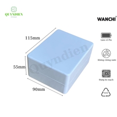 Hộp Nhựa ABS WANCHI 115x90x55mm Màu Trắng
