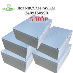Hộp Nhựa ABS chống nước WANCHI 240x160x90mm Màu Trắng Nắp Đục