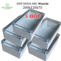 Hộp Nhựa ABS WANCHI 200x120x75mm Màu Trắng Nắp Trong
