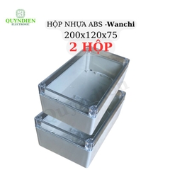 Hộp Nhựa ABS WANCHI 200x120x75mm Màu Trắng Nắp Trong
