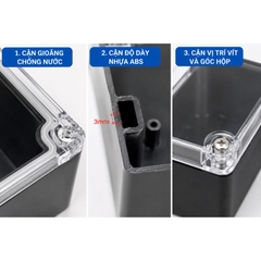 Hộp Nhựa ABS chống nước WANCHI 240x160x90mm Trắng Nắp Trong