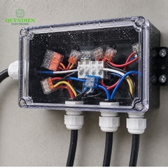 Hộp Nhựa chống nước ABS 200x120x75mm Wanchi, màu đen nắp trong