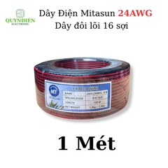 Dây Điện Đôi Mitasun 24AWG Lõi Đồng 16 Sợi Cách Điện PVC