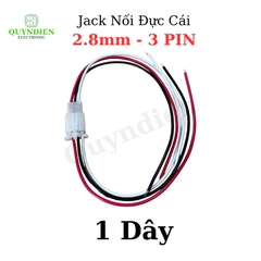 Jack Nối Dây Điện Đực Cái 3 PIN 2.8mm Cho Xe Máy Ô Tô