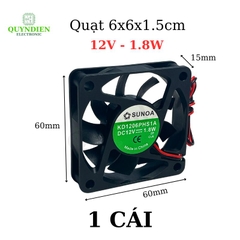Quạt Tản Nhiệt 6x6x1.5cm Làm Mát Cho Thiết Bị Điện Tử