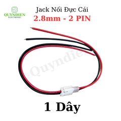 Jack Nối Dây Điện Đực Cái 2 PIN 2.8mm Cho Xe Máy Ô Tô
