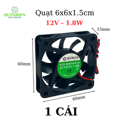 Quạt Tản Nhiệt 6x6x1.5cm Làm Mát Cho Thiết Bị Điện Tử