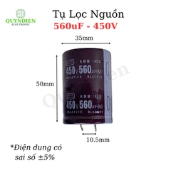 Tụ Lọc Nguồn 560uF 450V – Tụ Hóa Cho Thiết Bị Điện Tử