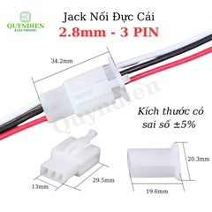 Jack Nối Dây Điện Đực Cái 3 PIN 2.8mm Cho Xe Máy Ô Tô