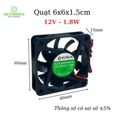 Quạt Tản Nhiệt 6x6x1.5cm Làm Mát Cho Thiết Bị Điện Tử