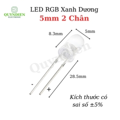 Đèn LED RGB Xanh Dương 5mm 2 Chân Siêu Sáng - 10 Bóng