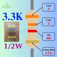 Điện trở Đài Loan 1/2W - 3K3