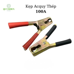 Kẹp Bình Ắc Quy 100A Thép Không Gỉ Đỏ Đen