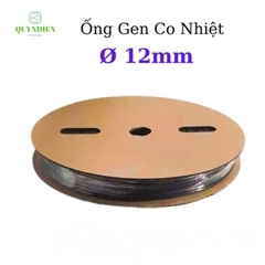 Gen Co Nhiệt Size 12mm Màu Đen - Cuộn 100 Mét