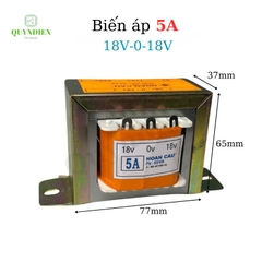 Biến Áp Cách Ly Hoàn Cầu 18V 5A Dây Đồng (18V-0V-18V)