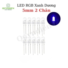Đèn LED RGB 5mm Tròn 2 Chân Xanh Dương - 10 Bóng