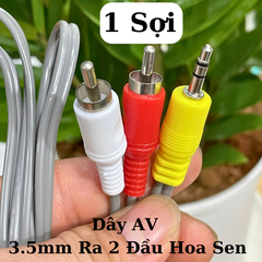 Dây Audio 3.5mm ra 2 đầu RCA (Hoa sen) - Cáp Chuyển Đổi Âm Thanh dài 1.5m